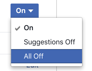 change facebook live notification settings menu