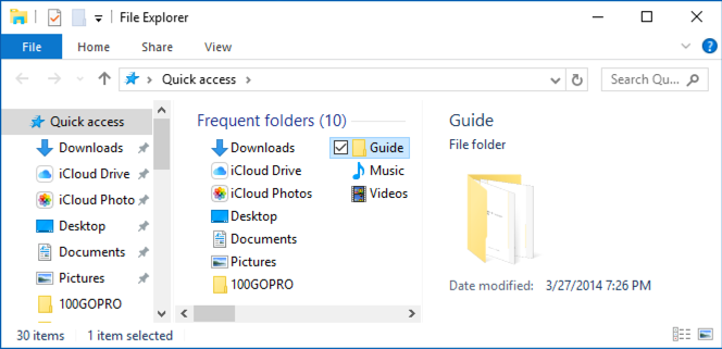 file explorer preview window