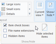 windows file explorer options