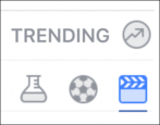 facebook trending news topics and games icons