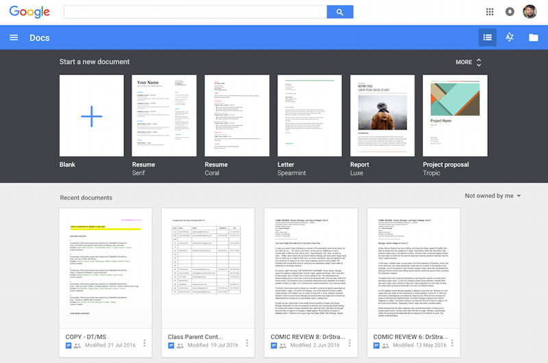 google docs remove old shared files