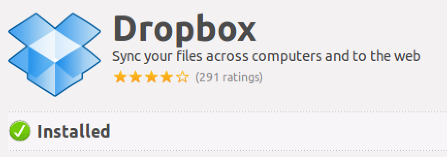 dropbox for linux installed