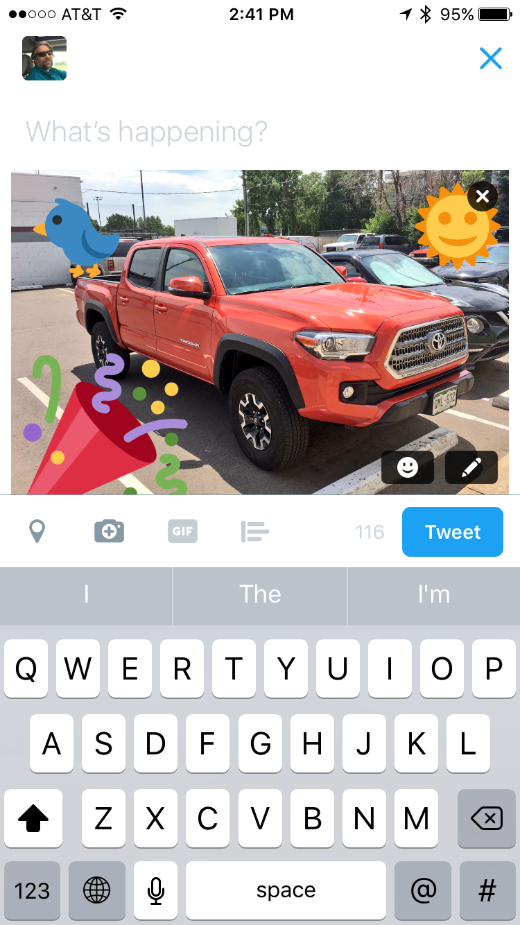 ready to post twitter photo image picture with twitter sticker stickers