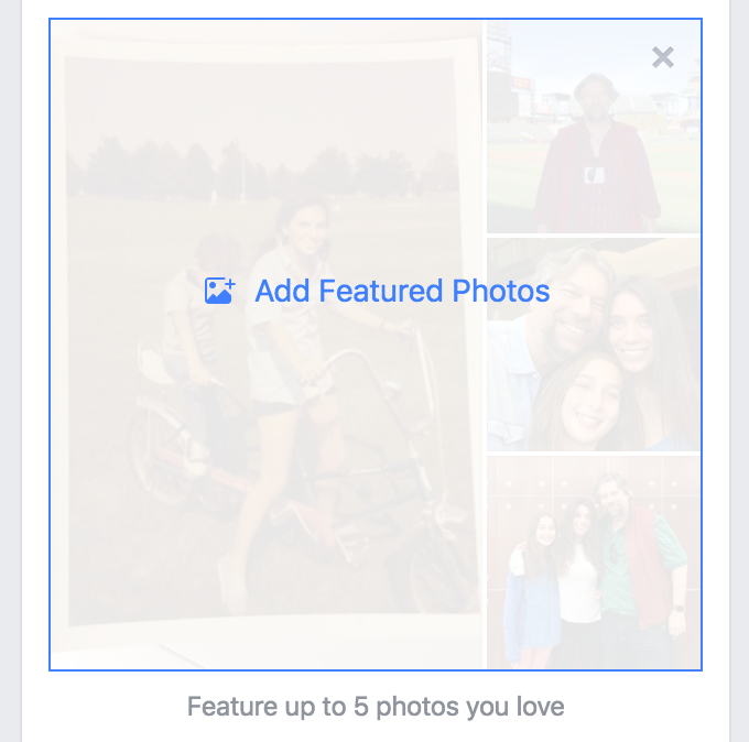 facebook add featured photos