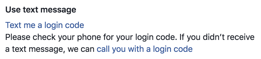 text a login code facebook