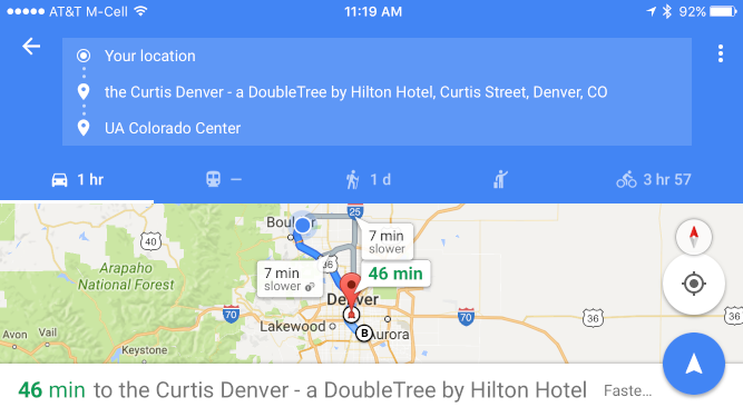 google maps route on apple iphone with stops on the way