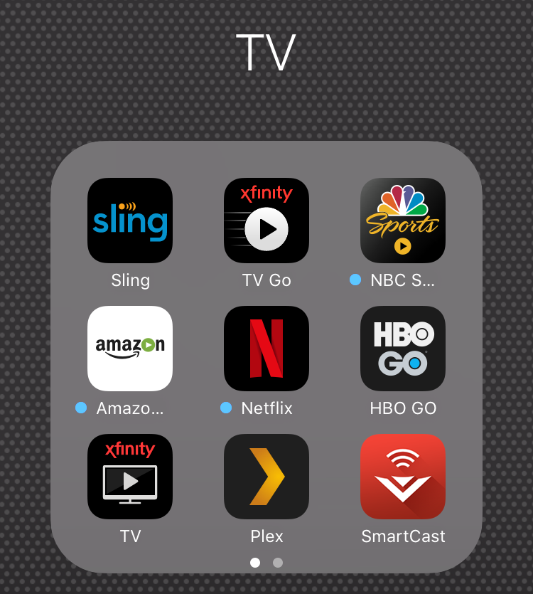 ios 9 tv apps folder, neat and organized