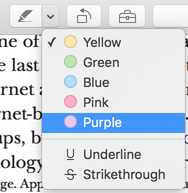 preview highlight colors