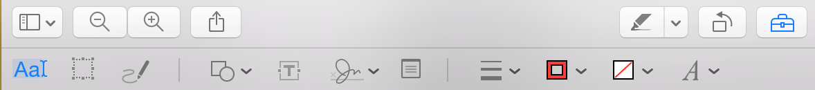 mac preview toolbar annotation review bar 