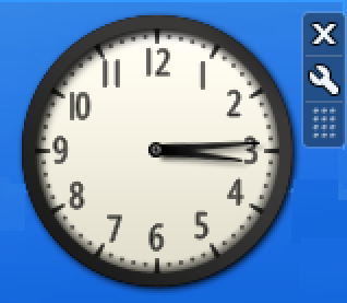 settings for clock gadget, microsoft windows win10