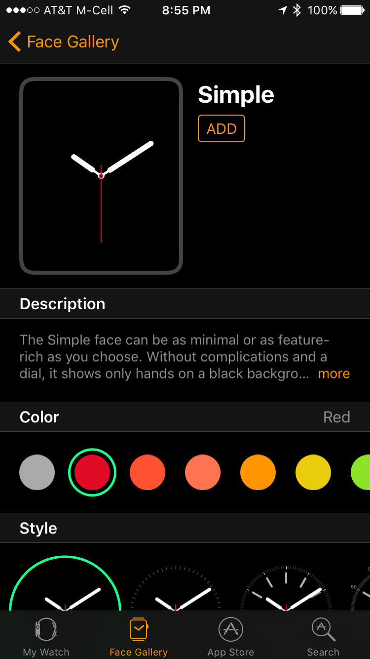 add simple watchface apple watch