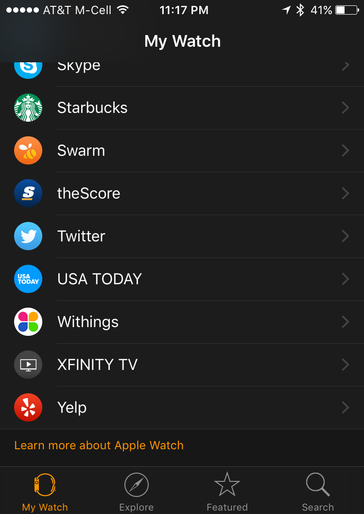 apple watch xfinity tv app