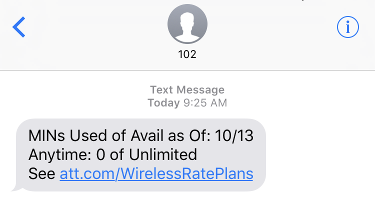 at&t wireless cellular data service plan minutes used