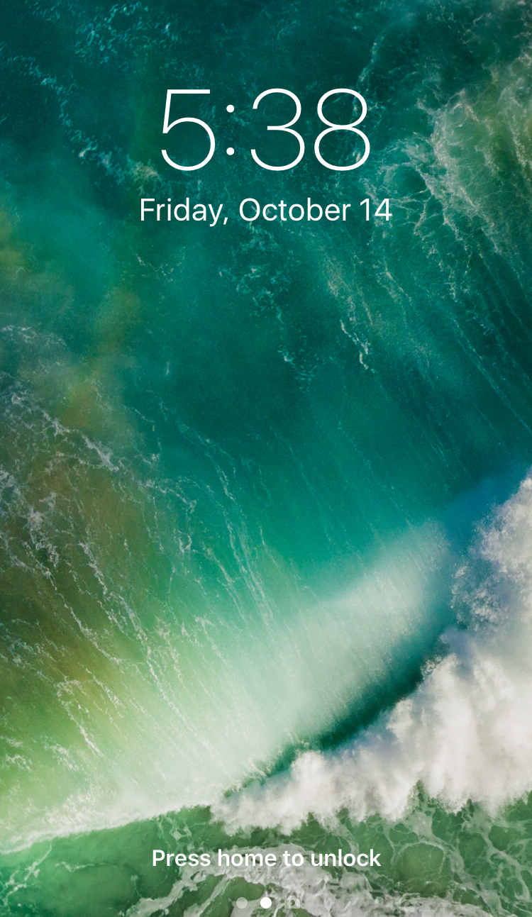 default apple lock screen photo image waves iphone 7 ios 10