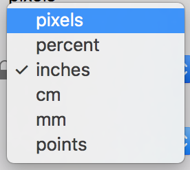 metric size inches pixels macos preview