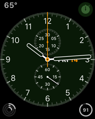 apple watch, chrono face, unlocked