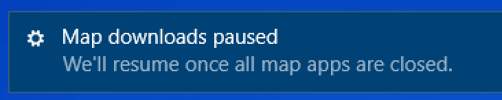 map download paused