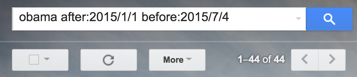 gmail email search with date range obama