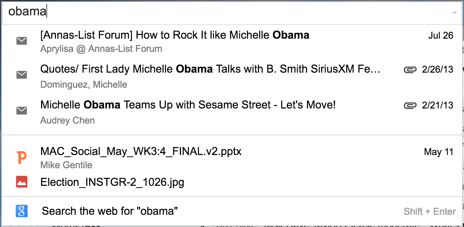 gmail search for obama