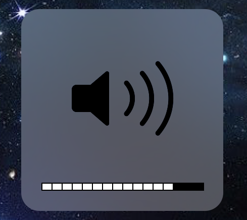 macOS system audio output level indicator
