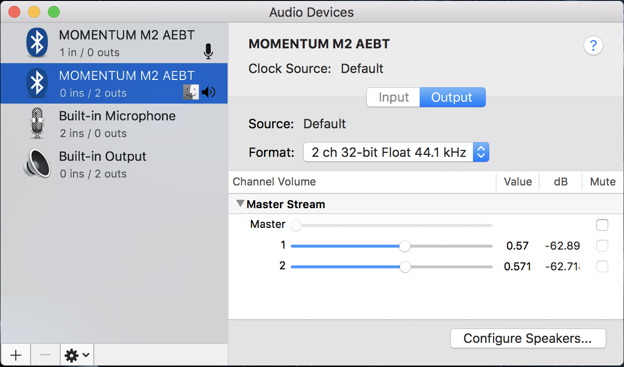 macos os x apple midi setup volume