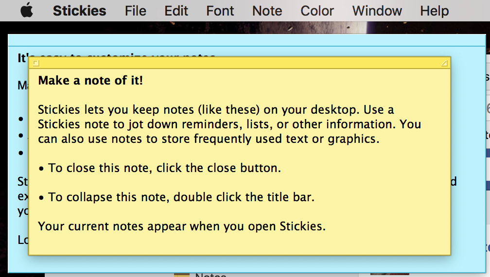 restore my sticky notes on mac