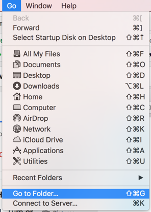 FILE menu in macOS Finder