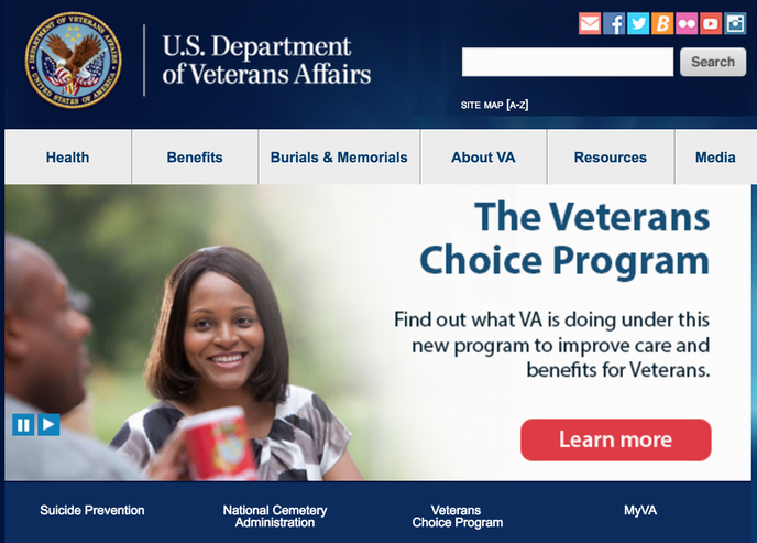 department of veterans affairs web site va.gov