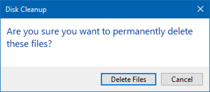 are you sure you want to delete these files win10