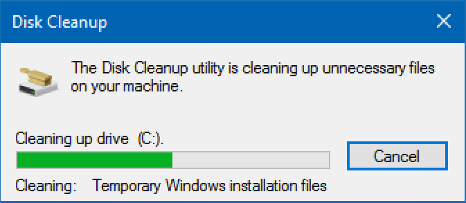 win10 deleting unneeded unused system files free up disk space