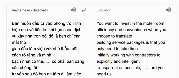 vietnamese spam comment wordpress translated english