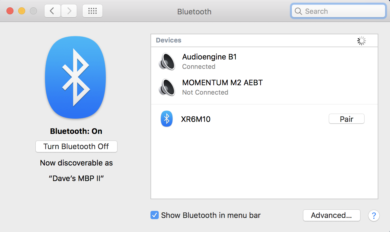 macos x bluetooth settings preferences