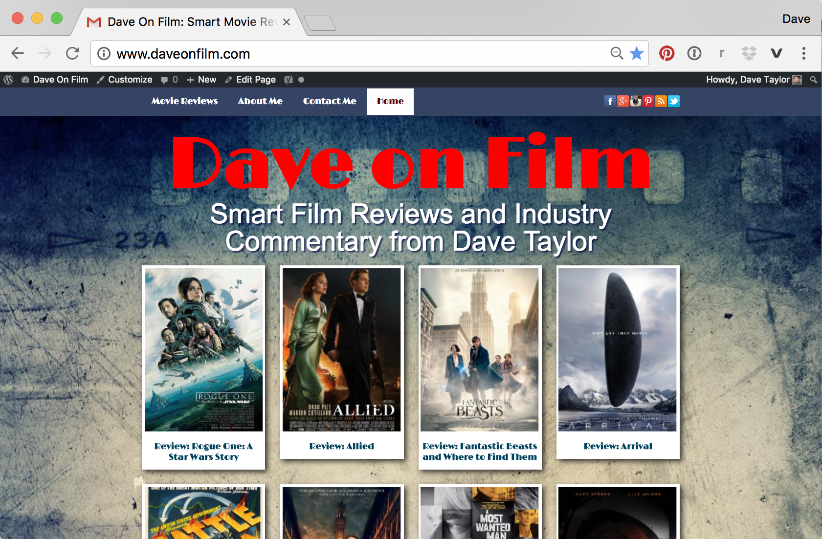 daveonfilm.com dave on film reviews criticism web home page blog wordpress