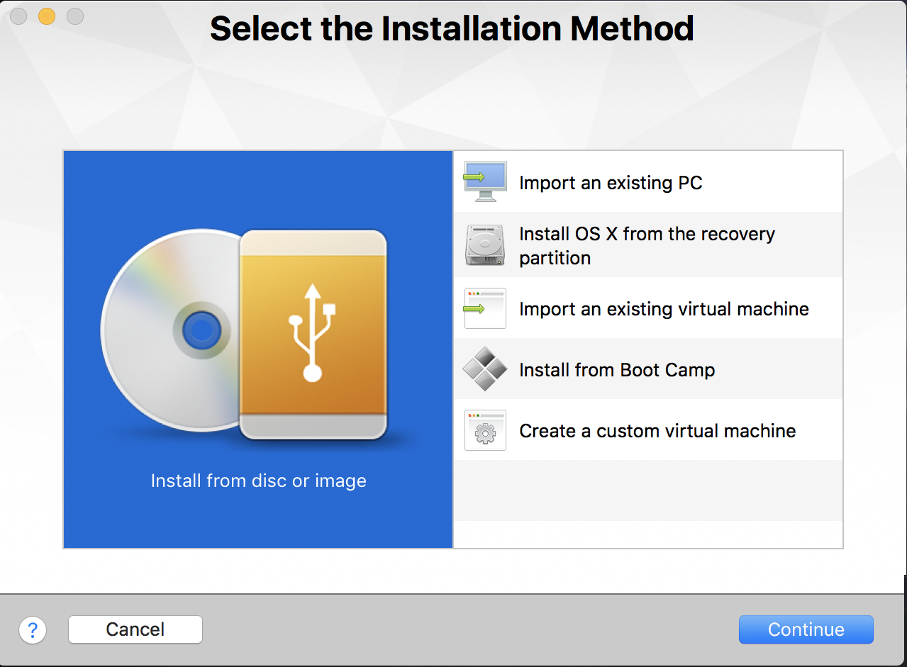 create new virtual machine vmware fusion