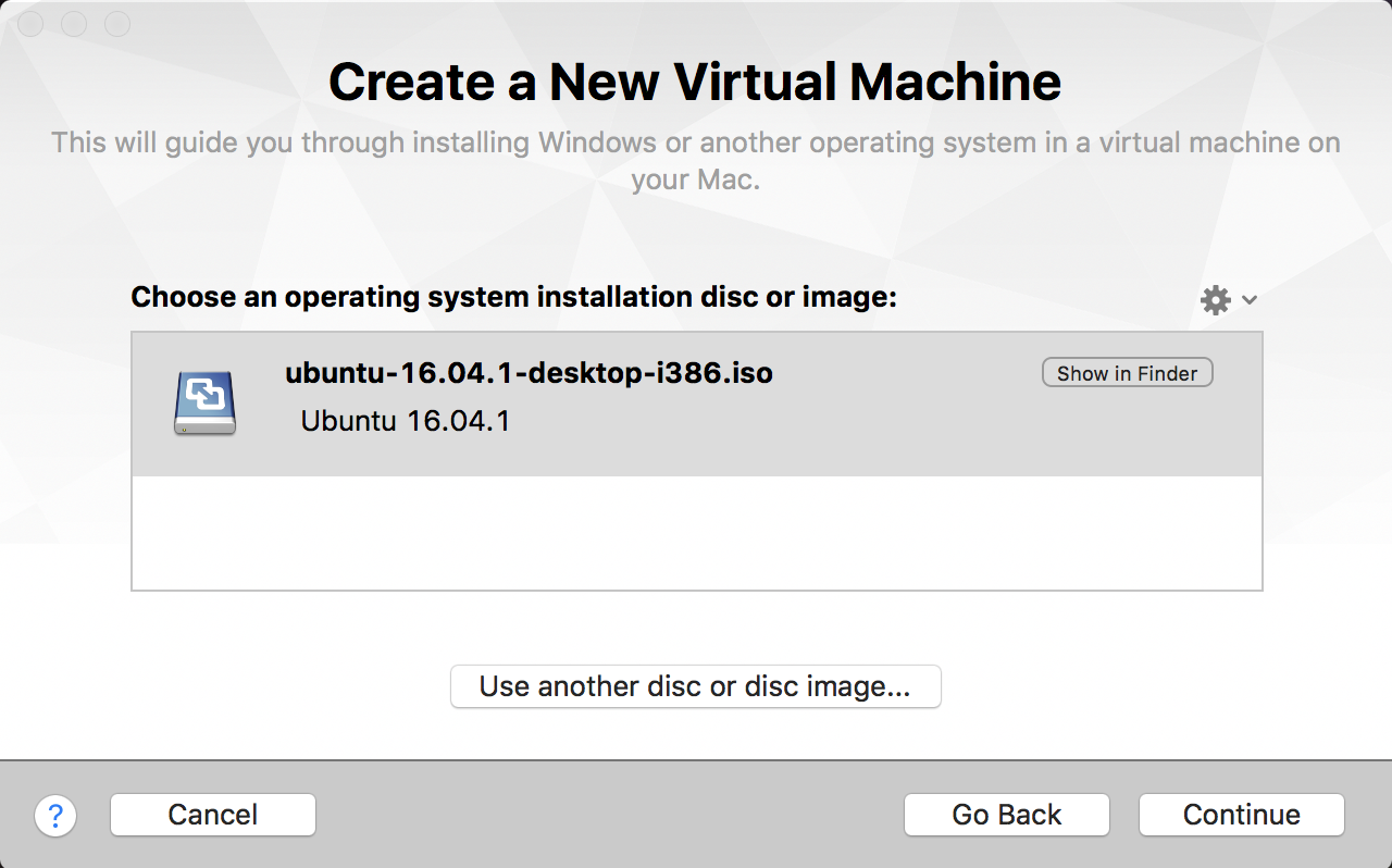 create a new virtual machine linux vmware fusion mac os x