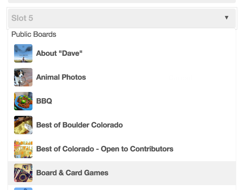 pick a board pinboard pinterest