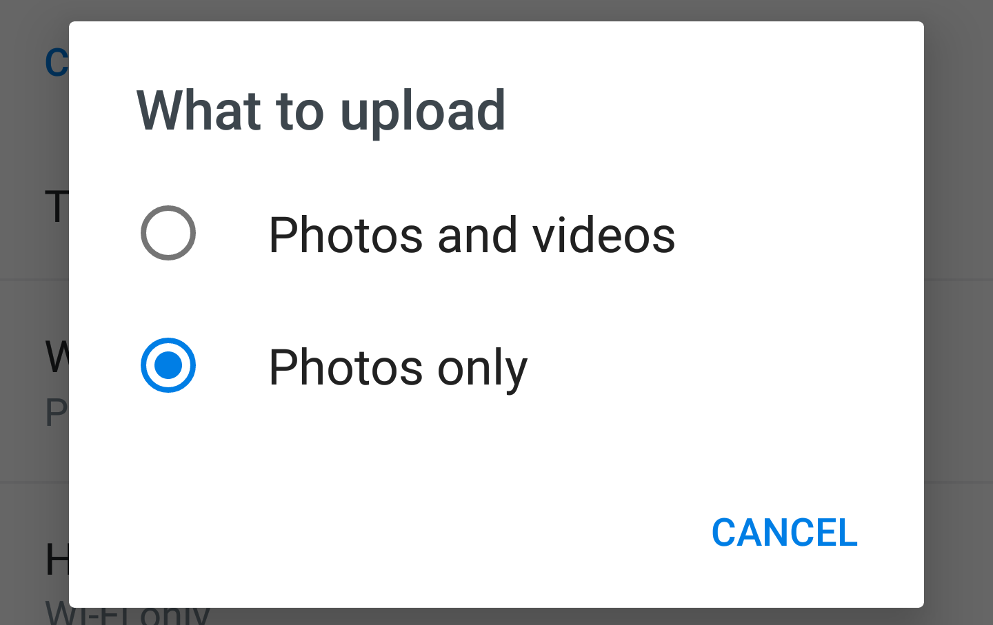 android dropbox what to upload