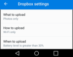 set up configure android dropbox automatic photo picture upload backup