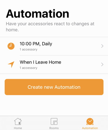 homekit home apple ios smarthome smart home automation rules