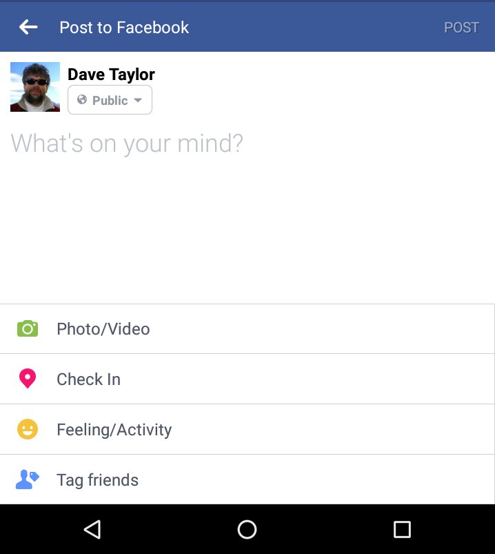 enter status update, facebook for android, with background colors