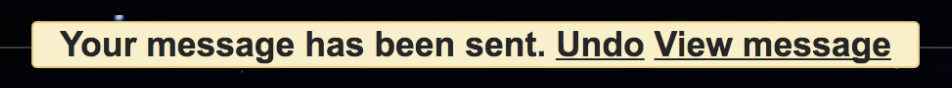 message sent, undo? gmail