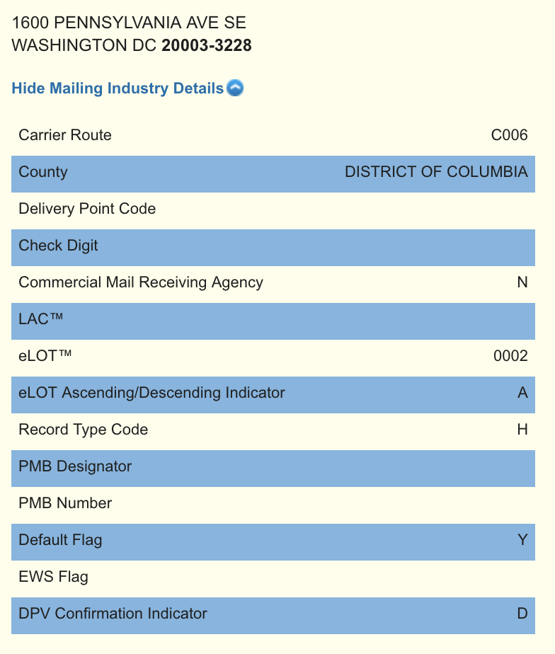 detailed delivery information, us postal service