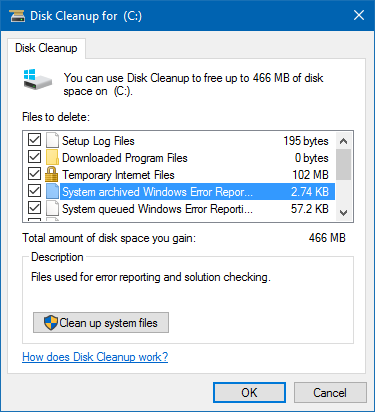 windows 10 win10 disk cleanup