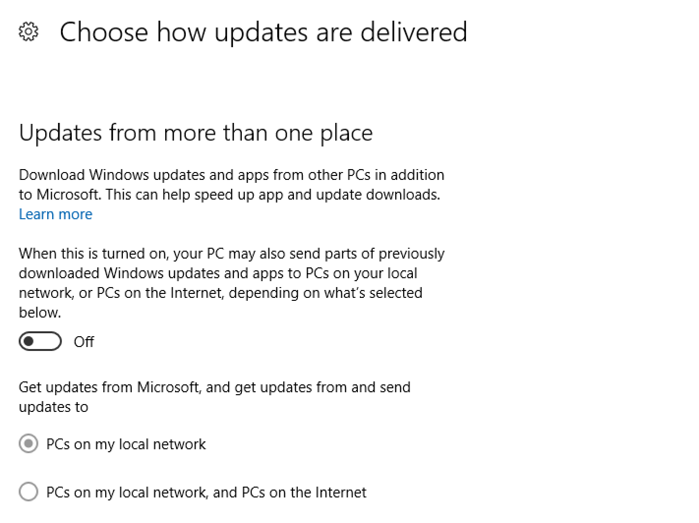 how updates are delivered win10