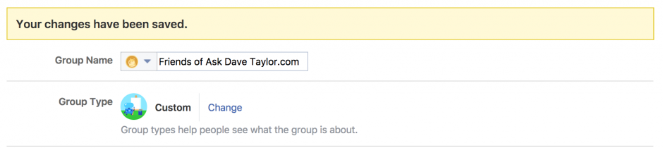 Change a Facebook Group Name? - Ask Dave Taylor