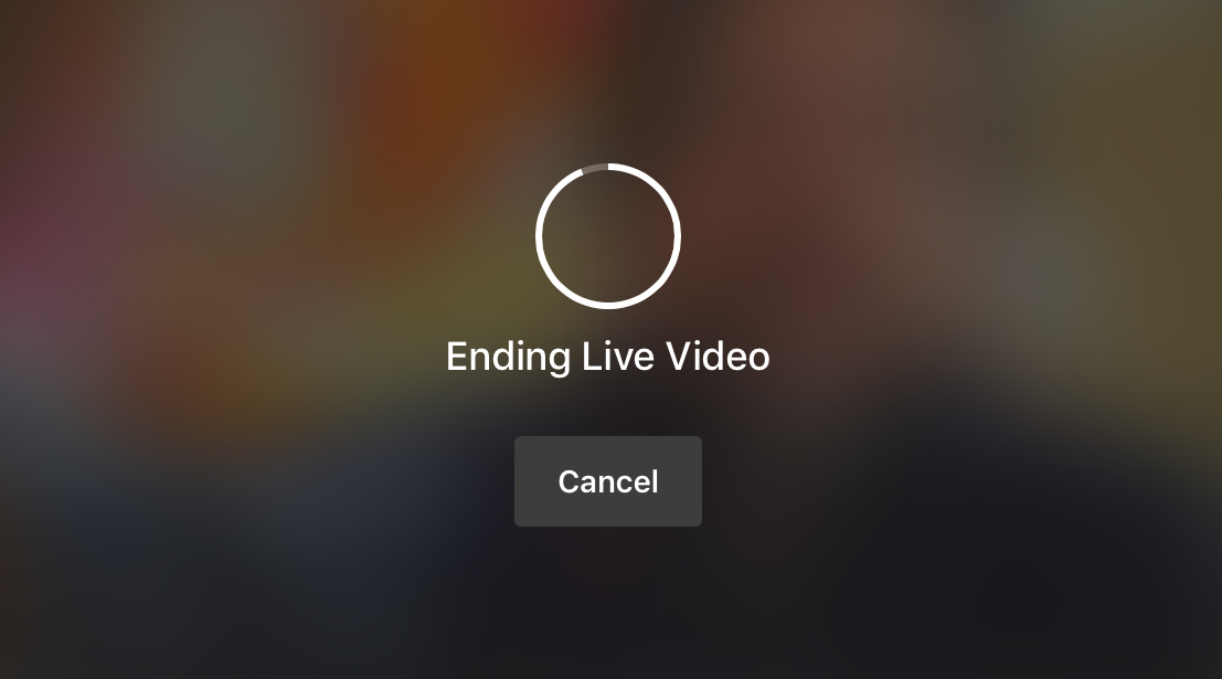 facebook live: ending live video