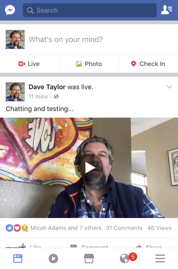 facebook live recorded stream posted