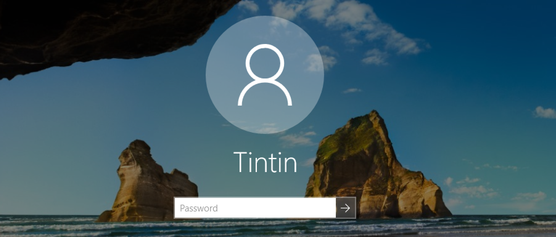 windows 10 login screen, default account photo picture