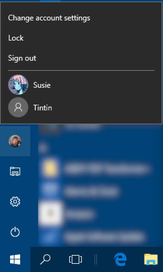 new local no-email account created windows win10