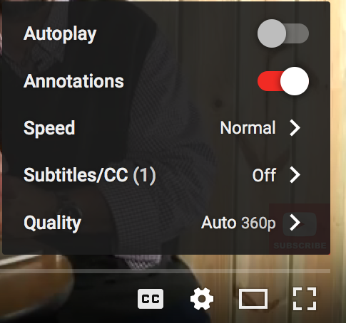 youtube settings video